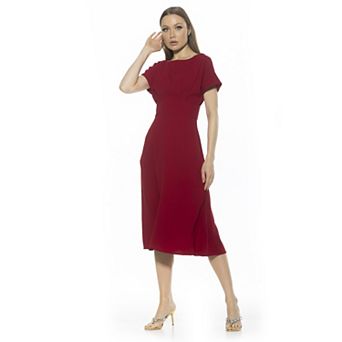 Women's ALEXIA ADMOR Dolman Midi Fit & Flare Dress
