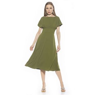 Women's ALEXIA ADMOR Dolman Midi Fit & Flare Dress