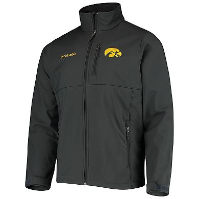 Men's Columbia Charcoal Iowa Hawkeyes Collegiate Ascender Full-Zip Softshell Jacket