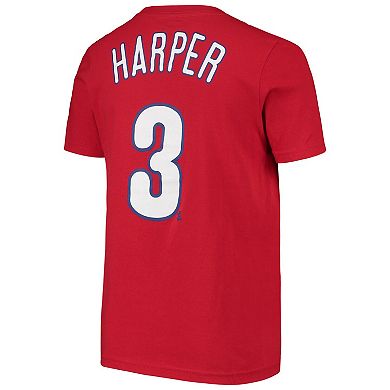 Youth Nike Bryce Harper Red Philadelphia Phillies Player Name & Number