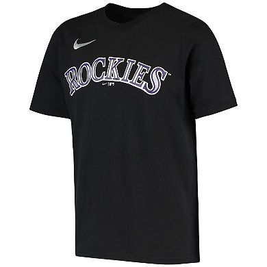 Youth Nike Charlie Blackmon Black Colorado Rockies Player Name & Number T-Shirt