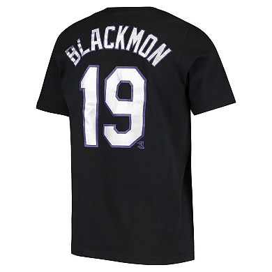 Youth Nike Charlie Blackmon Black Colorado Rockies Player Name & Number T-Shirt