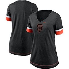 San Francisco Giants Nike Women's City Connect Tri-Blend V-Neck T-Shirt -  Black