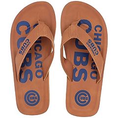 FOCO Women's Chicago Cubs Die-Cut Logo Flip Flops