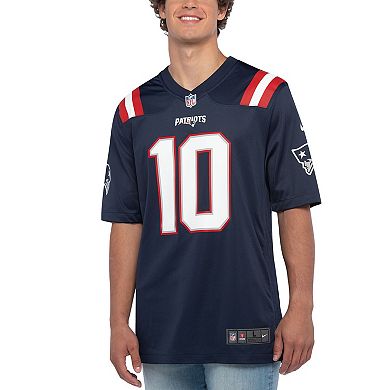 Men's Nike Mac Jones Navy New England Patriots Player Game Jersey