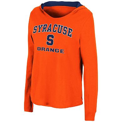 Women's Colosseum Orange Syracuse Orange Catalina Hoodie Long Sleeve T-Shirt