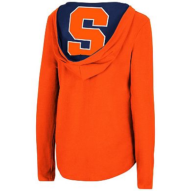 Women's Colosseum Orange Syracuse Orange Catalina Hoodie Long Sleeve T-Shirt