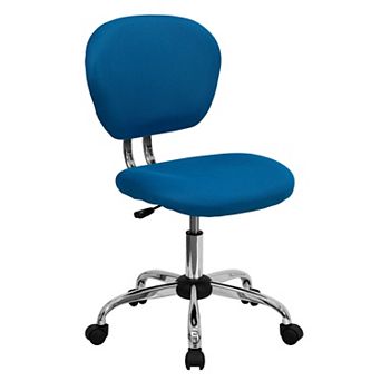 Emma and Oliver Mid-Back Purple Mesh Swivel Task Office Chair with Chrome Base
