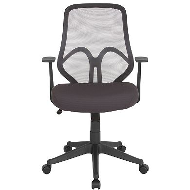 Emma and Oliver High Back Navy Mesh Office Chair with Arms