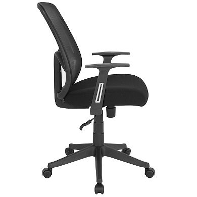 Emma and Oliver High Back Navy Mesh Office Chair with Arms
