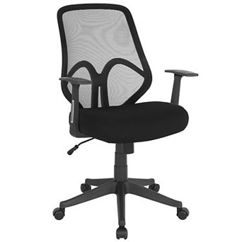 Emma and Oliver High Back Black Mesh Office Chair with Arms