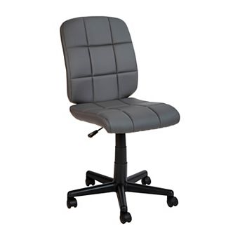 Emma and Oliver Mid-Back Green Quilted Vinyl Swivel Task Office Chair