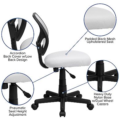Emma and Oliver Green Mesh Swivel Task Office Chair