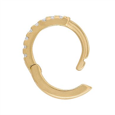 Amella Jewels 14k Gold Cubic Zirconia Cartilage Clicker