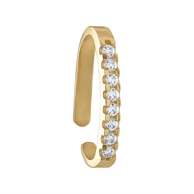 Amella Jewels 14k Gold Cubic Zirconia Ear Wrap, Womens, Yellow