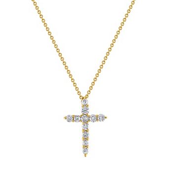 10k Gold 1/4 Carat T.W. Diamond Cross Pendant Necklace