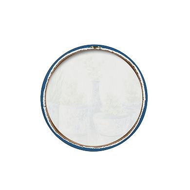 New View Gifts & Accessories Round Potted Greenry Embellished Canvas Wall Art