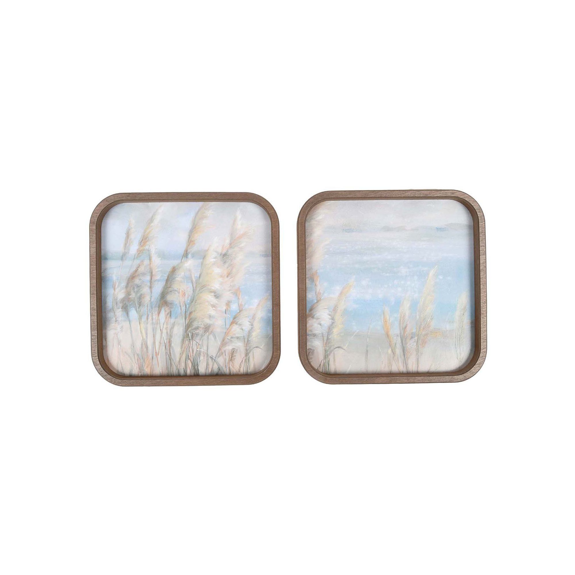 New View Gifts & Accessories 2-pack Rounded Corner Framed Coastal Framed Wa
