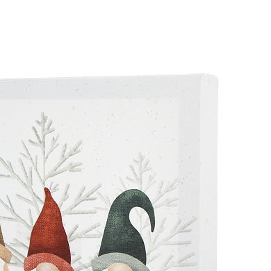 New View Gifts & Accessories Woodsy Gnomes Peace On Earth Holiday Canvas Wall Art
