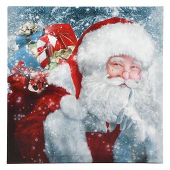 New View Gifts & Accessories Smiling Santa Claus Christmas Holiday Canvas Wall Art