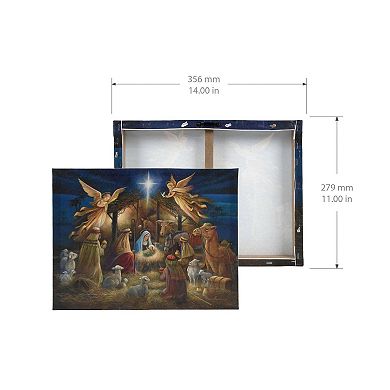 New View Gifts & Accessories Miracle Night Nativity Scene Canvas Christmas Wall Art
