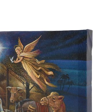 New View Gifts & Accessories Miracle Night Nativity Scene Canvas Christmas Wall Art