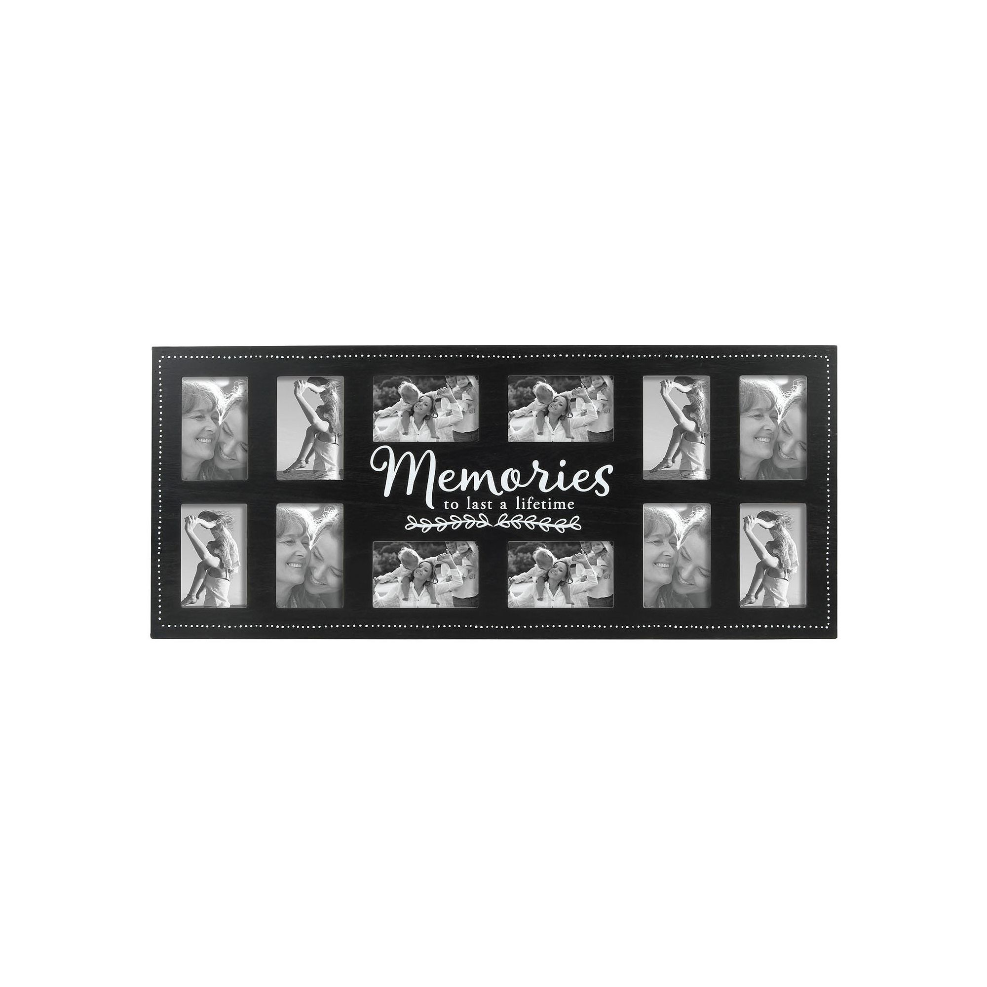 New View Gifts & Accessories 12-Opening Wall Collage Frame, Black