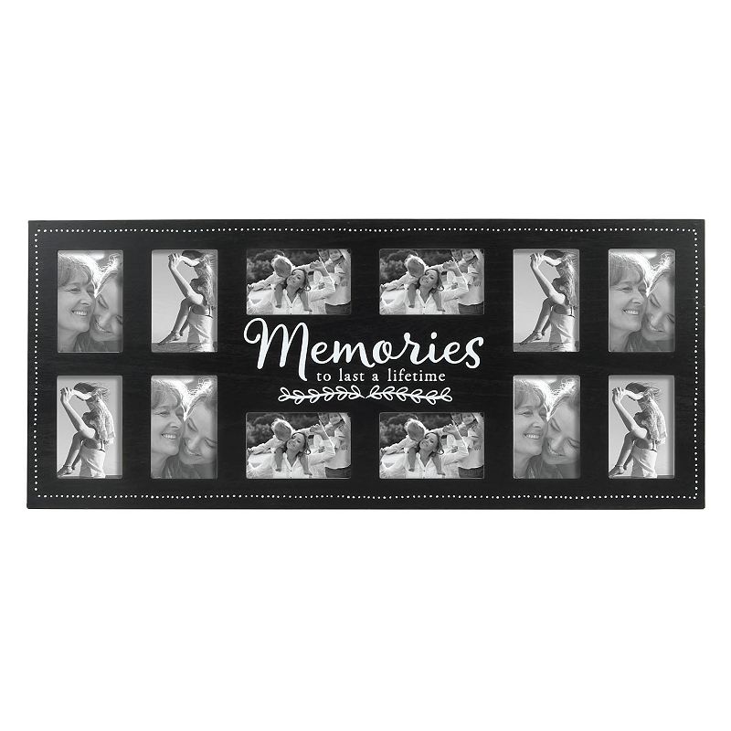 Prinz 12-Opening  4 x6  Photos Memories Wall Hanging Collage Picture Frame  Black