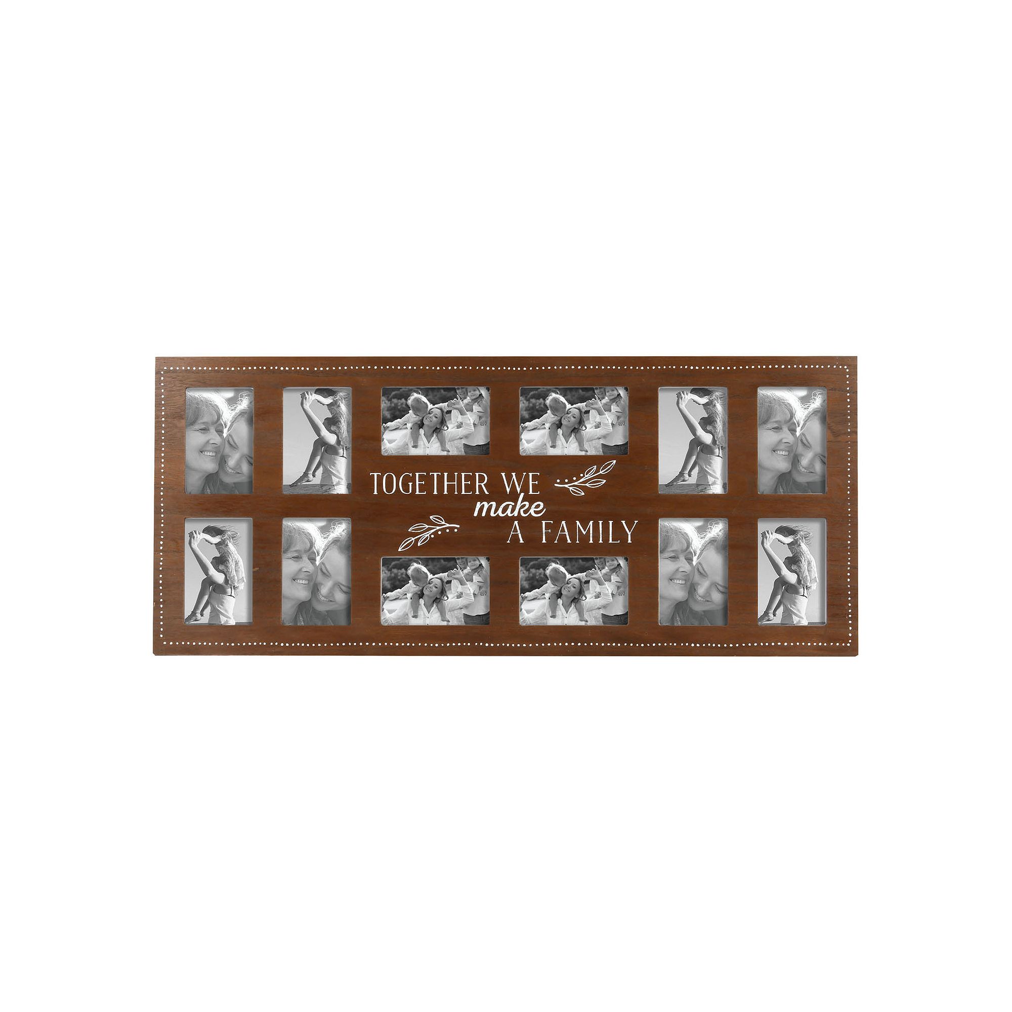 New View Gifts & Accessories 12-Opening Wall Collage Frame, Brown