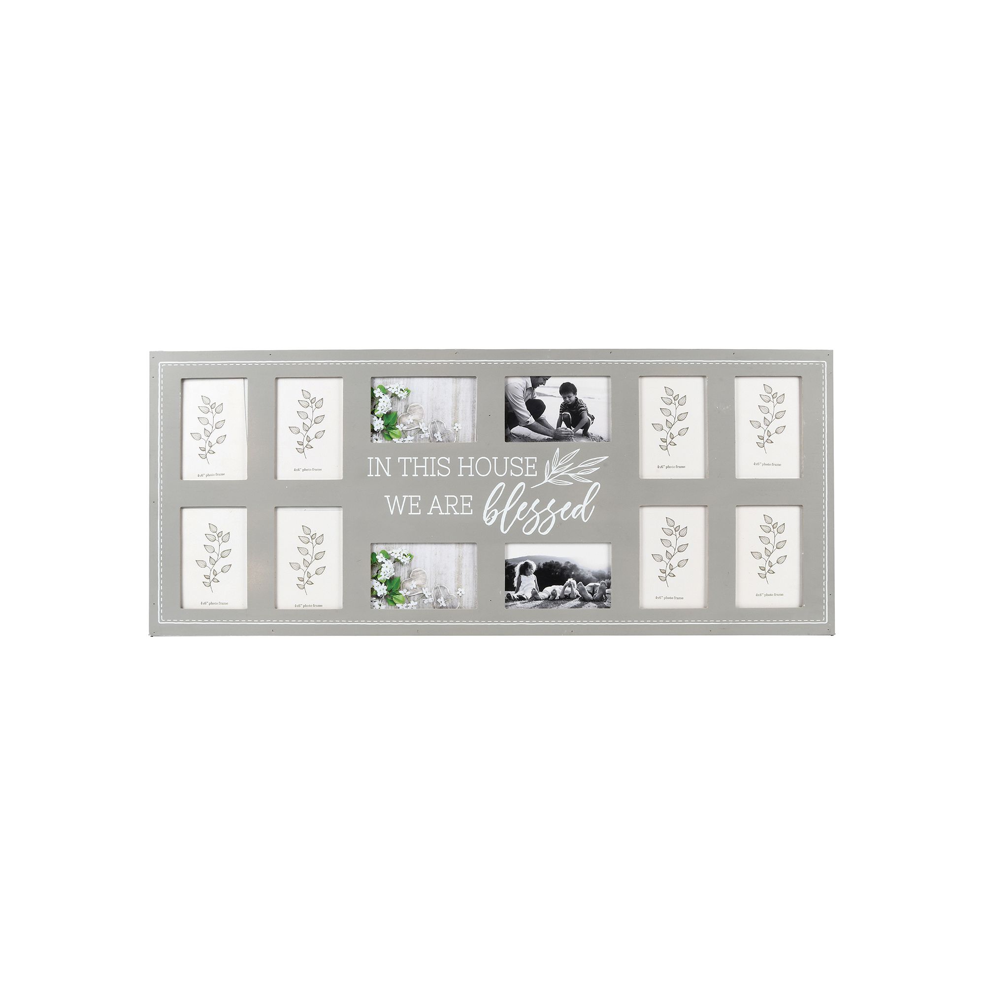 New View Gifts & Accessories 12-Opening Wall Collage Frame, Gray