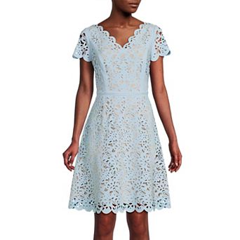 Women's Focus By Shani Cutout Overlay A-Line Dress