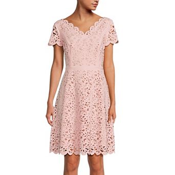 Women's Focus By Shani Cutout Overlay A-Line Dress