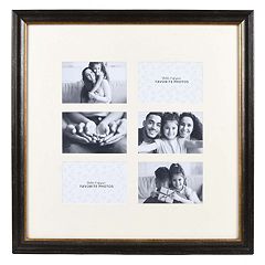 Klikel Photo Collage Frame - Black Wooden Wall Frame - 2 Openings – 4x