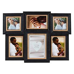 Lavish Home 12-Photo Picture Frame Collage - Multi-Picture Wall-Mounted  Display Gallery with 12 Openings for 4x6-Inch Photos or Pictures (Black)
