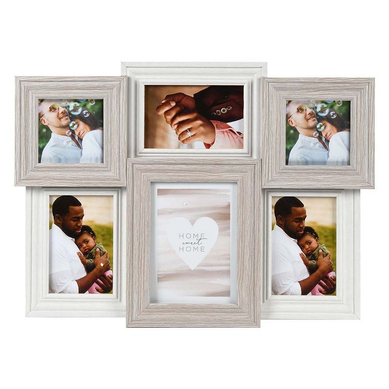 New View Gifts & Accessories 6-Opening Multi-Sized Photo Collage Frame, Gre