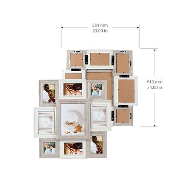 New View Gifts & Accessories 9-Opening Two-Toned Multi-Sized Photo Collage Frame