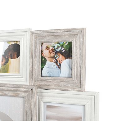 New View Gifts & Accessories 9-Opening Two-Toned Multi-Sized Photo Collage Frame
