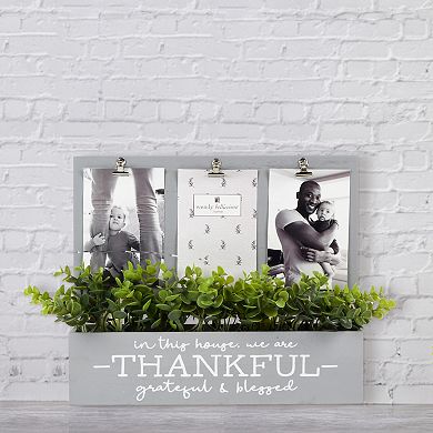 New View Gifts & Accessories 3-Opening "Life's Little Memories" Faux Eucalyptus Planter Photo Collage Frame
