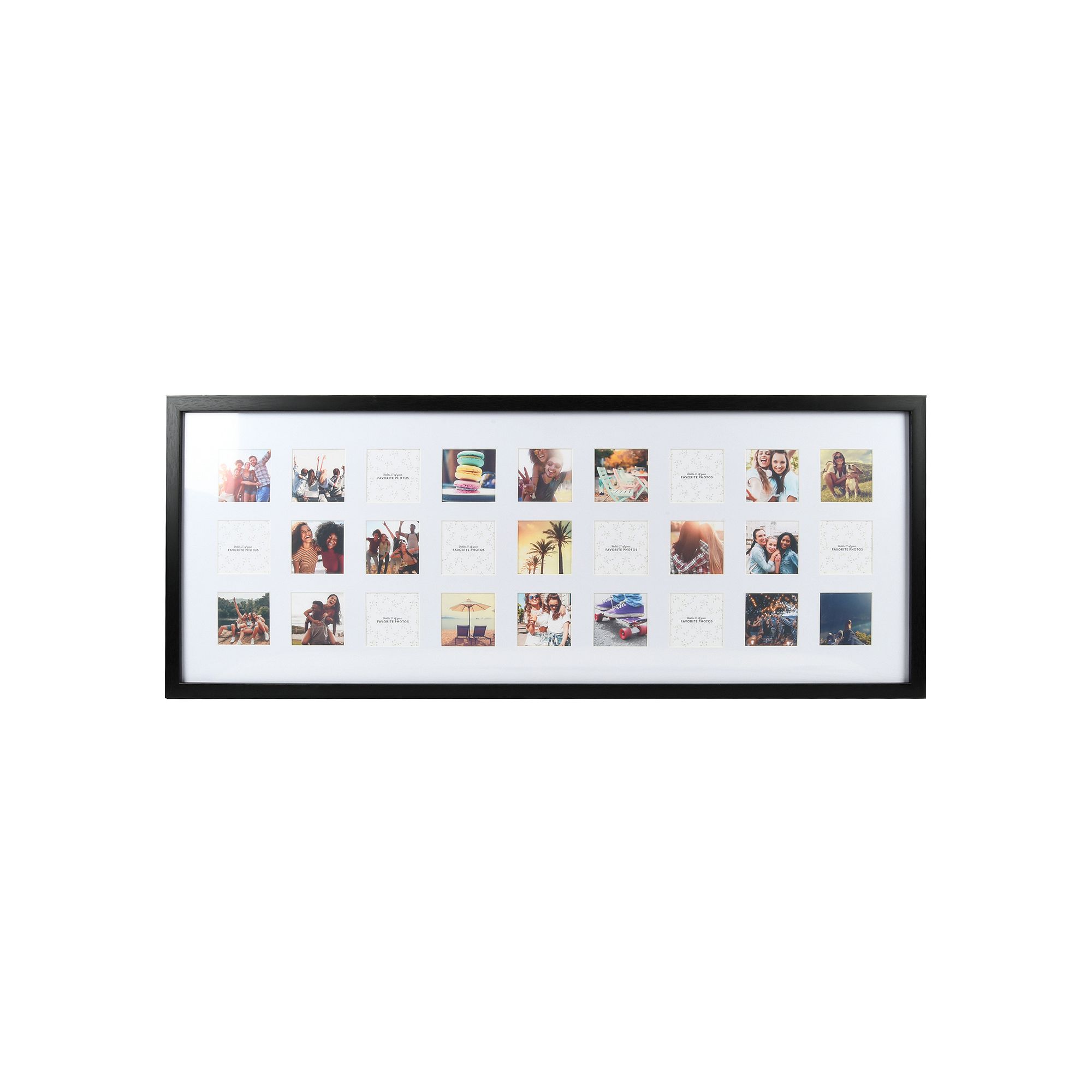 New View Gifts & Accessories 27-Opening Matted Photo Collage Frame, Black