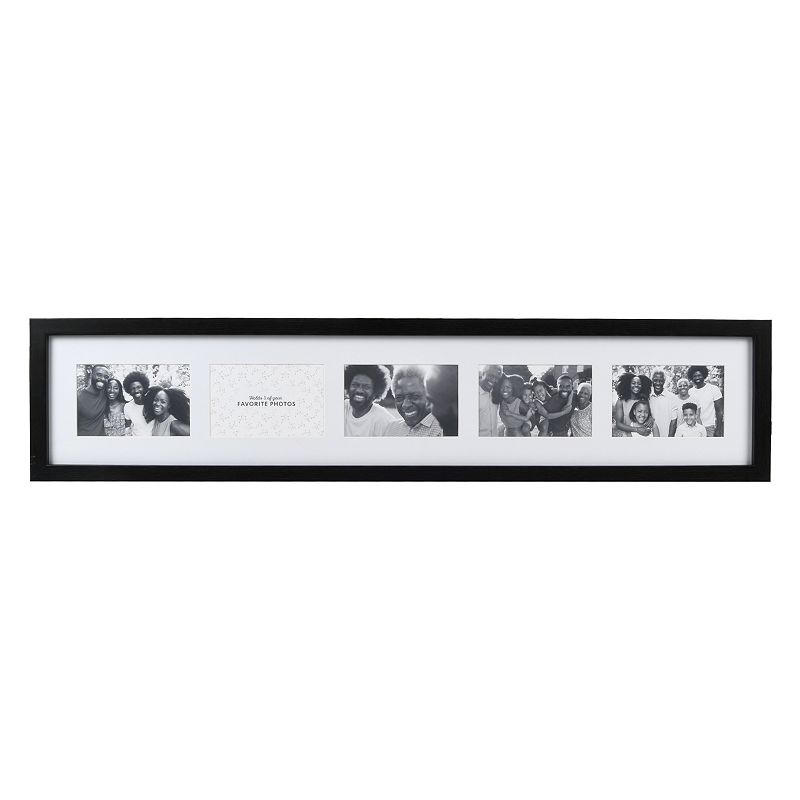 New View Gifts & Accessories 5-Opening Matted Photo Collage Frame, Black