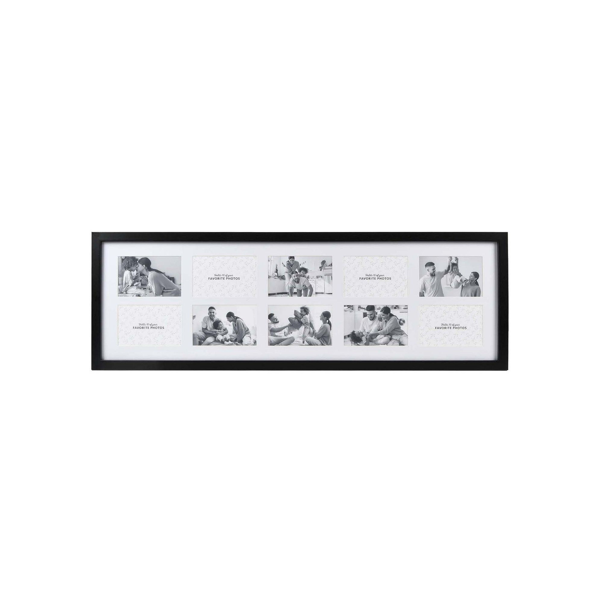 New View Gifts & Accessories 10-Opening Matted Photo Collage Frame, Black