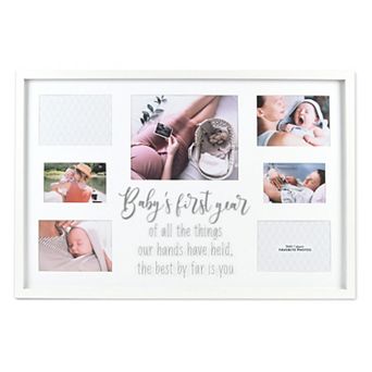 New View Gifts & Accessories 7-Opening "Baby's First Year" Wall Hanging Photo Collage Frame
