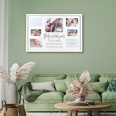 New View Gifts & Accessories 7-Opening "Baby's First Year" Wall Hanging Photo Collage Frame