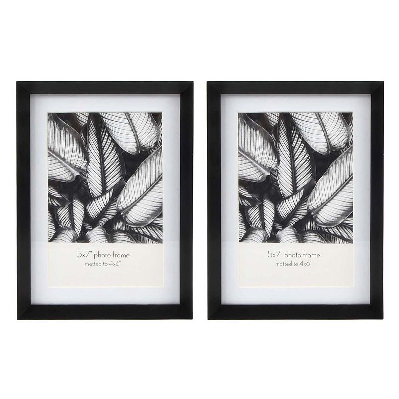 New View Gifts & Accessories Metal 2-piece Matted 4 x 6 Frame Set, Bla