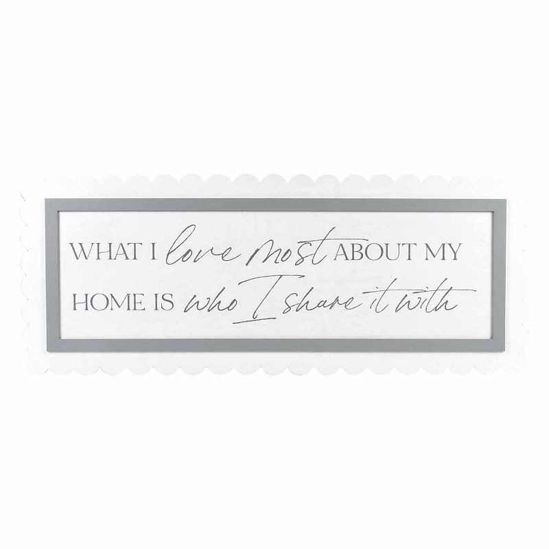 New View Gifts & Accessories What I Love Most Scallop Edge Plaque Wall