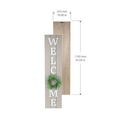 New View Gifts & Accessories Welcome Wreath Porch Leaner Floor Décor
