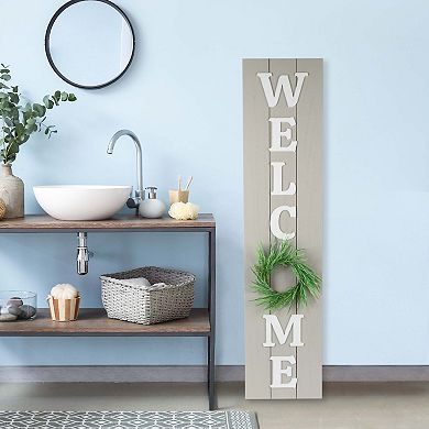 New View Gifts & Accessories Welcome Wreath Porch Leaner Floor Décor