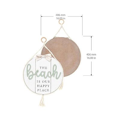 New View Gifts & Accessories Beach Round Plaque Wall Décor
