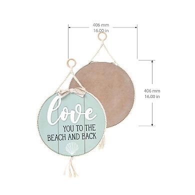 New View Gifts & Accessories "Love You To The Beach" Round Plaque Wall Décor