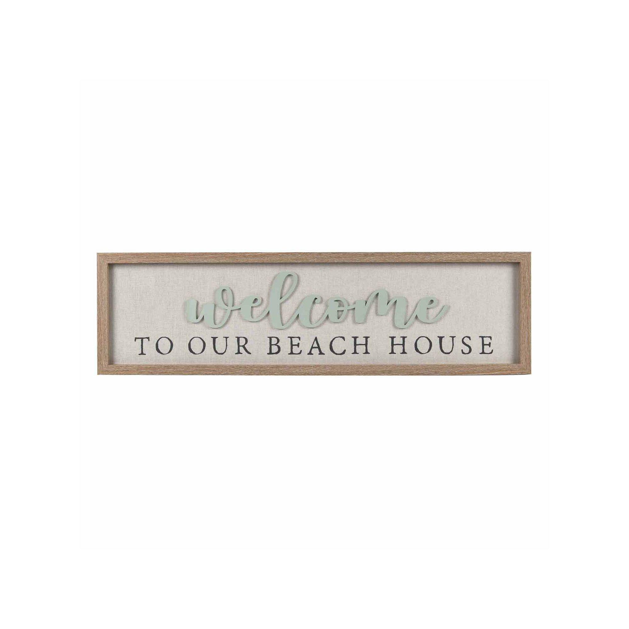 New View Gifts & Accessories Welcome To Our Beach House Rev Box Wall D